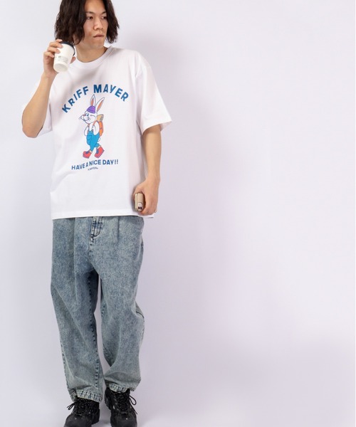 KRIFF MAYER(クリフメイヤー)の「KRIFF MAYER キャンプラビット半袖Tシャツ(Tシャツ/カットソー・メンズ・ベージュ/オフホワイト/グリーン/ホワイト系その他/グレー系その他/ベージュ系その他/チャコール・M/L)」の15枚目の写真