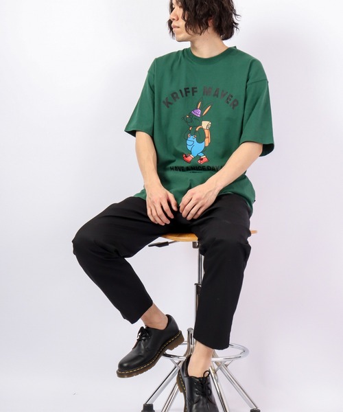 KRIFF MAYER(クリフメイヤー)の「KRIFF MAYER キャンプラビット半袖Tシャツ(Tシャツ/カットソー・メンズ・ベージュ/オフホワイト/グリーン/ホワイト系その他/グレー系その他/ベージュ系その他/チャコール・M/L)」の9枚目の写真