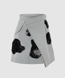 Dhruv Kapoor(hD[tEJv[)HAND EMBROIDERED MINI SKIRT(XJ[g)