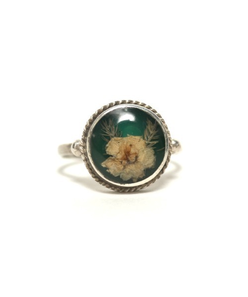 乱痴気（ランチキ）の「Wreath Ring（リング・メンズ・ホワイト/ブラック/ブルー/グリーン/クリア・8/9）」の4枚目の写真