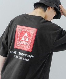 【GERRY】別注 バックプリント/ワンポイント 刺しゅう 半袖Tシャツ