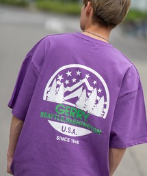 メンズのTシャツ/カットソー（パープル/紫色系・ブランドロゴ