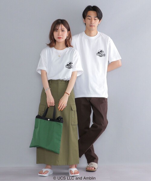 SHIPS(シップス)の「*SHIPS: <ジュラシックパーク> MOVIE プリント Tシャツ(Tシャツ/カットソー・メンズ・ホワイト/ブラック/ストーン/ホワイト系・SMALL/MEDIUM/LARGE/X-LARGE)」の5枚目の写真