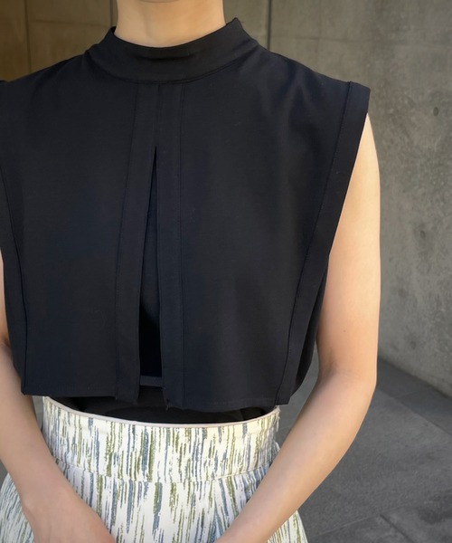 &g'aime（アンジェム）の「【&g’aime】ケープカットトップス（Tシャツ/カットソー・レディース・ブラック/モカ/グレイッシュベージュ・FREE）」の7枚目の写真