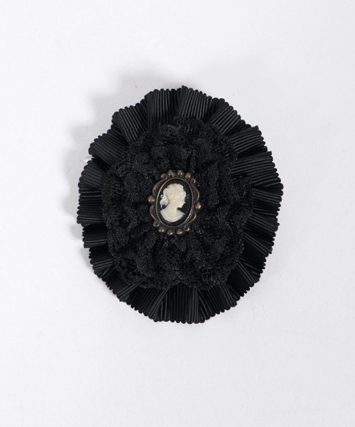 axes femme（アクシーズファム）の「カメオブローチフリルエプロン（エプロン・レディース・ブラック・FREE）」の5枚目の写真