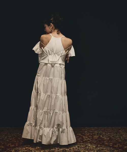 papier（パピエ）の「papier/パピエ/frill cross blouse（シャツ