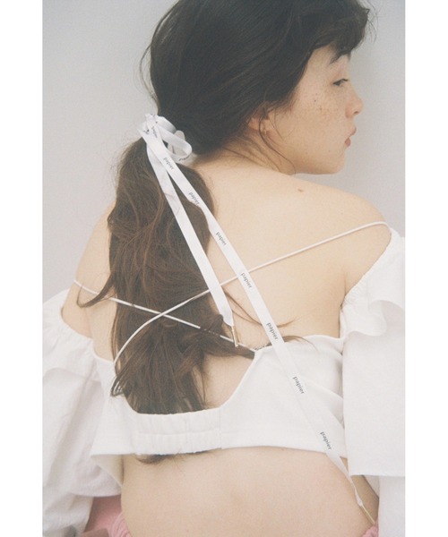 papier（パピエ）の「papier/パピエ/frill cross blouse（シャツ