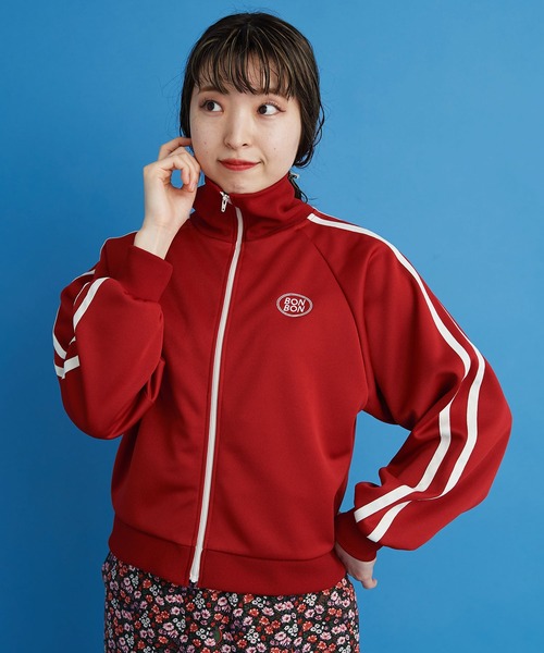 I am I in fact...（アイアムアイインファクト）の「LINE JERSEY ハイネックブルゾン（ジャージ・レディース・ネイビー/レッド/グリーン・FREE）」の15枚目の写真