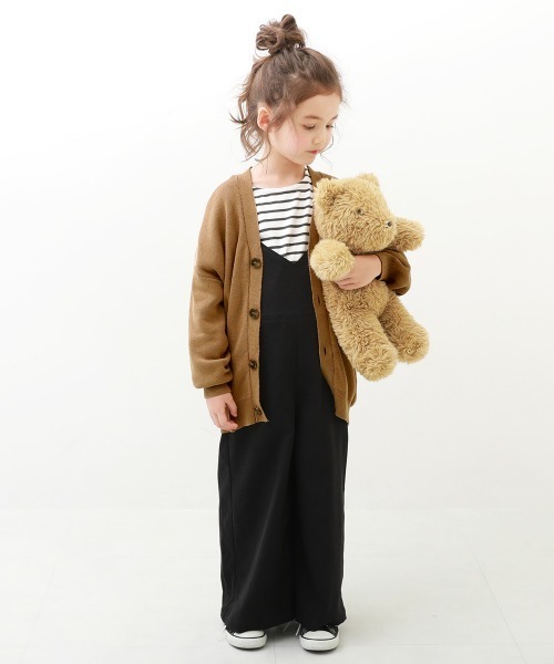 devirock(デビロック)の「綿100% 洗える ビッグシルエット コットンニットカーディガン(カーディガン/ボレロ・キッズ・ブラック/ベージュ/ライトブラウン/ライトカーキ/杢グレー/ヘザーチャコール・110cm/100cm/120cm/130cm/140cm/150cm/160cm)」の8枚目の写真