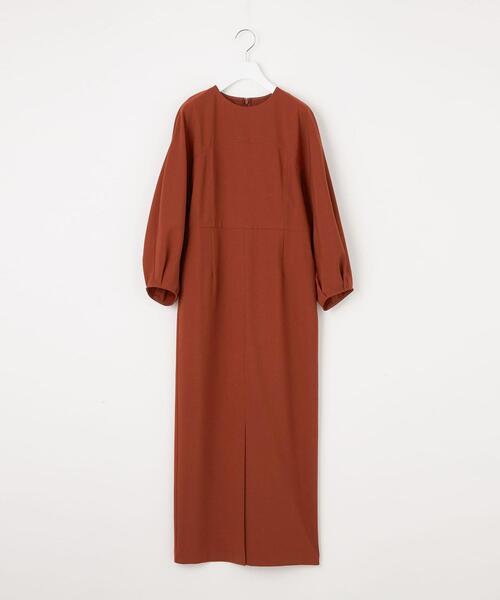 EMMEL REFINES（エメルリファインズ）の「＜EMMEL REFINES（エメル リファインズ）＞EM キリカエ シャーリング ワンピース（ワンピース・レディース・ダークグリーン/オレンジ系その他・M/S）」の3枚目の写真