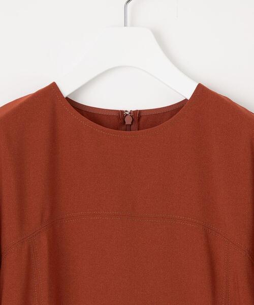 EMMEL REFINES（エメルリファインズ）の「＜EMMEL REFINES（エメル リファインズ）＞EM キリカエ シャーリング ワンピース（ワンピース・レディース・ダークグリーン/オレンジ系その他・M/S）」の5枚目の写真