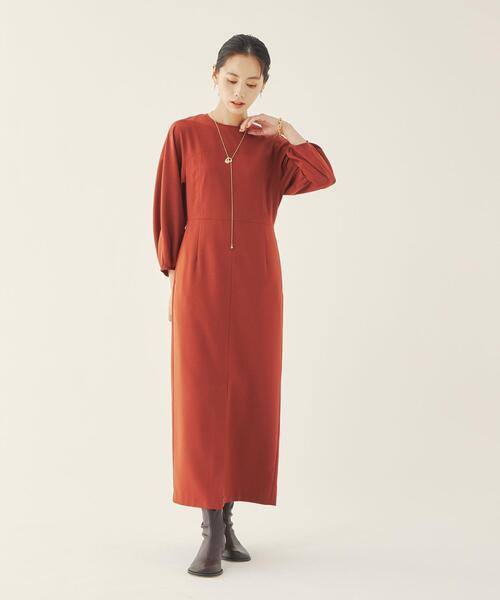 EMMEL REFINES（エメルリファインズ）の「＜EMMEL REFINES（エメル リファインズ）＞EM キリカエ シャーリング ワンピース（ワンピース・レディース・ダークグリーン/オレンジ系その他・M/S）」の15枚目の写真