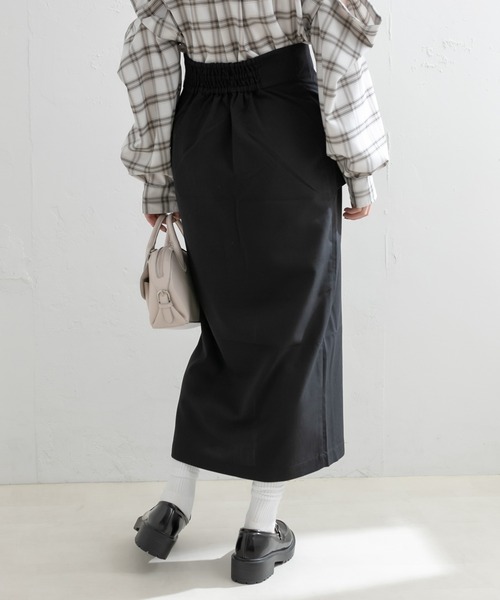 OLIVE des OLIVE（オリーブデオリーブ）の「レイヤードラップ風ビットスリットスカート（スカート・レディース・チャコールグレー/ブラック/ブラウン・FREE）」の14枚目の写真