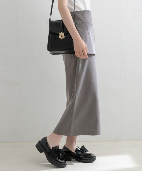 OLIVE des OLIVE（オリーブデオリーブ）の「レイヤードラップ風ビットスリットスカート（スカート・レディース・チャコールグレー/ブラック/ブラウン・FREE）」の21枚目の写真