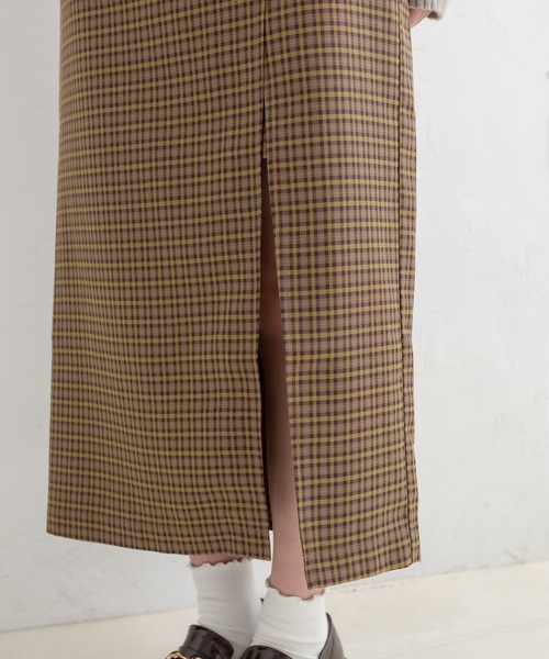 OLIVE des OLIVE（オリーブデオリーブ）の「レイヤードラップ風ビットスリットスカート（スカート・レディース・チャコールグレー/ブラック/ブラウン・FREE）」の13枚目の写真