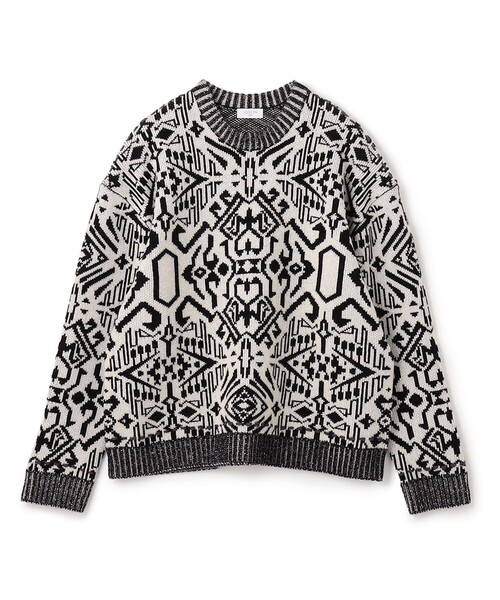 JOSEPH STUDIO（ジョゼフストゥディオ）の「ヴィンテージジャカード　ラウンドネックニット（ニット/セーター・メンズ・ホワイト系5/ブラック系5・SMALL/MEDIUM/LARGE）」の20枚目の写真