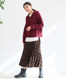 【14色展開/洗える】ウーリッシュ プリーツスカート