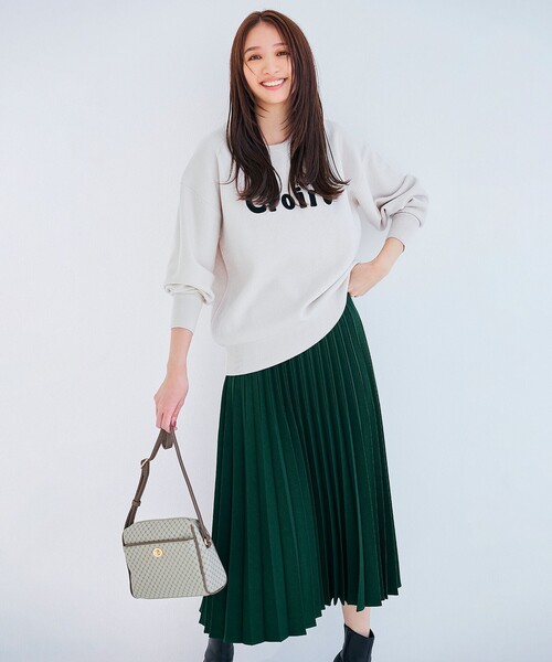 ANY(エニィ)の「【14色展開/洗える】ウーリッシュ プリーツスカート(スカート・レディース・アイボリー系/グリーン系/ワイン系/オレンジ系/ネイビー系/ネイビー系6/グリーン系6/グレー系5/アイボリー系5/ブラウン系6/ブラウン系5/イエロー系/ブルー系/ピーコックグリーン系・2/3/1)」の7枚目の写真