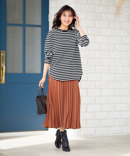 ANY(エニィ)の「【14色展開/洗える】ウーリッシュ プリーツスカート(スカート・レディース・アイボリー系/グリーン系/ワイン系/オレンジ系/ネイビー系/ネイビー系6/グリーン系6/グレー系5/アイボリー系5/ブラウン系6/ブラウン系5/イエロー系/ブルー系/ピーコックグリーン系・2/3/1)」の17枚目の写真