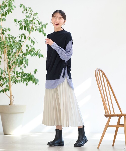 ANY(エニィ)の「【14色展開/洗える】ウーリッシュ プリーツスカート(スカート・レディース・アイボリー系/グリーン系/ワイン系/オレンジ系/ネイビー系/ネイビー系6/グリーン系6/グレー系5/アイボリー系5/ブラウン系6/ブラウン系5/イエロー系/ブルー系/ピーコックグリーン系・2/3/1)」の20枚目の写真