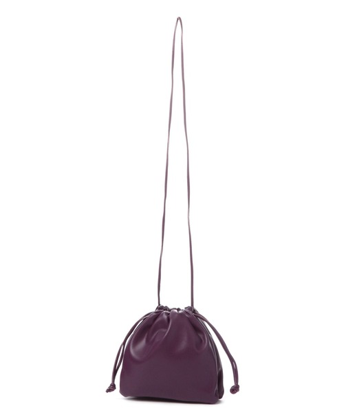 ESLOW（エスロー）の「ESLOW / Drawstring BAG（ショルダーバッグ・レディース・グレー/ブラック/ピンク/カーキ/パープル・FREE）」の5枚目の写真