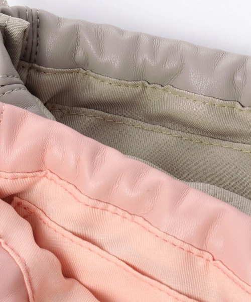 ESLOW（エスロー）の「ESLOW / Drawstring BAG（ショルダーバッグ・レディース・グレー/ブラック/ピンク/カーキ/パープル・FREE）」の16枚目の写真