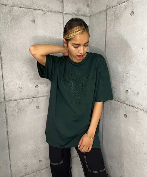 ROGER AND RAW（ロジャーアンドロウ）の「Embroidery T（Tシャツ/カットソー・レディース・ホワイト/ブラック/グリーン・MEDIUM）」の16枚目の写真