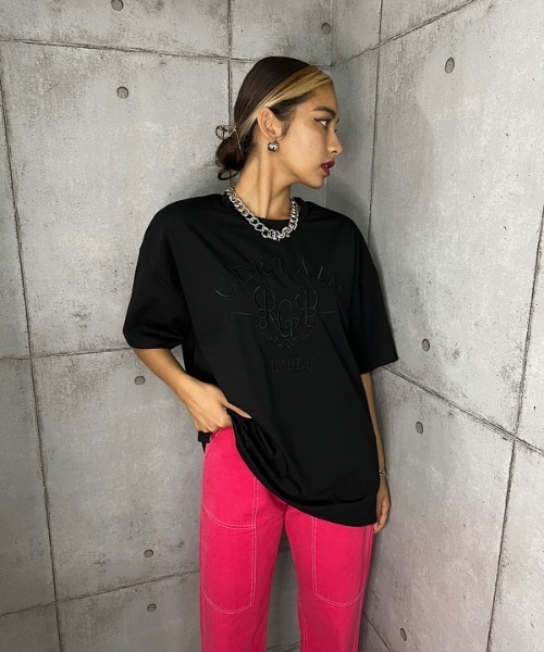 ROGER AND RAW（ロジャーアンドロウ）の「Embroidery T（Tシャツ/カットソー・レディース・ホワイト/ブラック/グリーン・MEDIUM）」の12枚目の写真