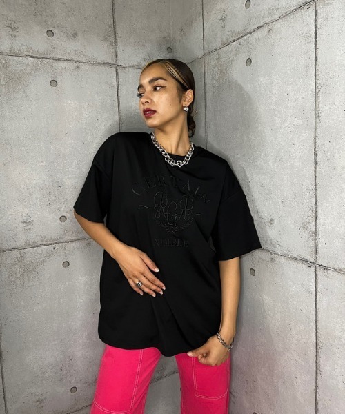 ROGER AND RAW（ロジャーアンドロウ）の「Embroidery T（Tシャツ/カットソー・レディース・ホワイト/ブラック/グリーン・MEDIUM）」の14枚目の写真