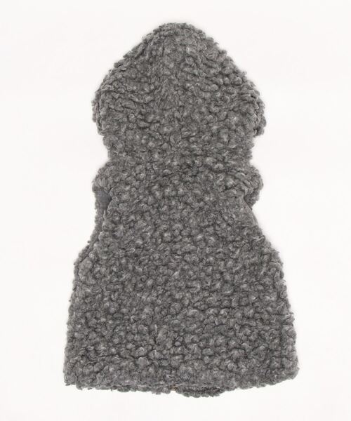 1 + in the family（ワンモア イン ザ ファミリー）の「1+ in the family / ボア フーディー ベスト（ベスト・キッズ・グレー/キャメル・12M/18M/24M/36M/48M）」の7枚目の写真