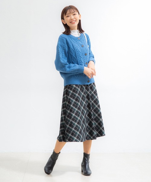 Honeys（ハニーズ）の「チェック柄フレアスカート（スカート