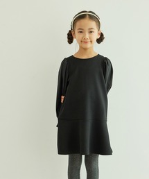 ROPE' PICNIC（ロペピクニック）の「【KIDS】リンクコーデ/フハクコンビ袖ボリュームワンピース（ワンピース・キッズ）」