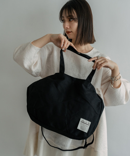 DEVICE（デバイス）の「【インフルエンサーぬこ ×DEVICE コラボ】Rename  オリジナルタグ キャンバス 2WAY ショルダーバッグ トートバッグ（トートバッグ・レディース・ナチュラル/ブラウン/ブラック/ネイビー・FREE）」の7枚目の写真