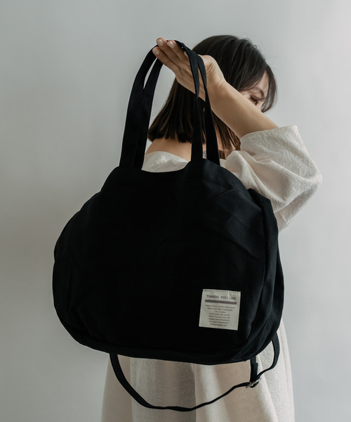 DEVICE（デバイス）の「【インフルエンサーぬこ ×DEVICE コラボ】Rename  オリジナルタグ キャンバス 2WAY ショルダーバッグ トートバッグ（トートバッグ・レディース・ナチュラル/ブラウン/ブラック/ネイビー・FREE）」の8枚目の写真