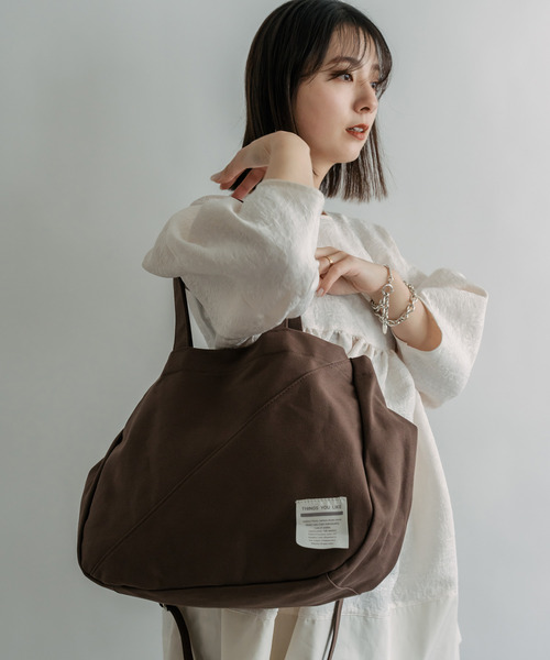 DEVICE（デバイス）の「【インフルエンサーぬこ ×DEVICE コラボ】Rename  オリジナルタグ キャンバス 2WAY ショルダーバッグ トートバッグ（トートバッグ・レディース・ナチュラル/ブラウン/ブラック/ネイビー・FREE）」の12枚目の写真