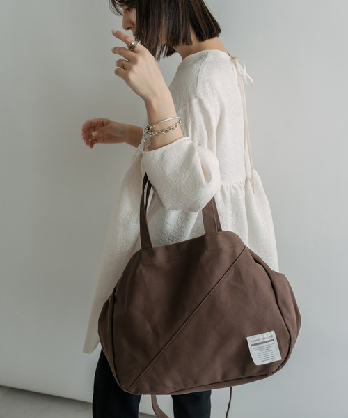 DEVICE（デバイス）の「【インフルエンサーぬこ ×DEVICE コラボ】Rename  オリジナルタグ キャンバス 2WAY ショルダーバッグ トートバッグ（トートバッグ・レディース・ナチュラル/ブラウン/ブラック/ネイビー・FREE）」の13枚目の写真