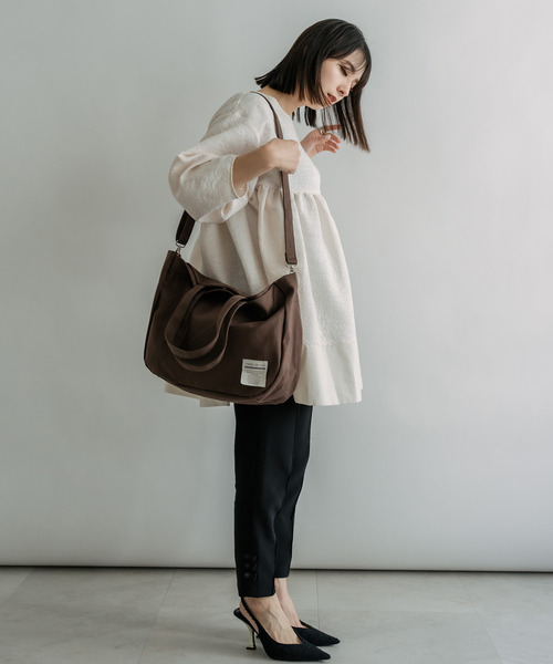 DEVICE（デバイス）の「【インフルエンサーぬこ ×DEVICE コラボ】Rename  オリジナルタグ キャンバス 2WAY ショルダーバッグ トートバッグ（トートバッグ・レディース・ナチュラル/ブラウン/ブラック/ネイビー・FREE）」の18枚目の写真