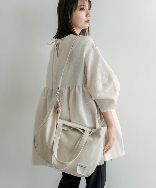 DEVICE（デバイス）の「【インフルエンサーぬこ ×DEVICE コラボ】Rename  オリジナルタグ キャンバス 2WAY ショルダーバッグ トートバッグ（トートバッグ・レディース・ナチュラル/ブラウン/ブラック/ネイビー・FREE）」の20枚目の写真