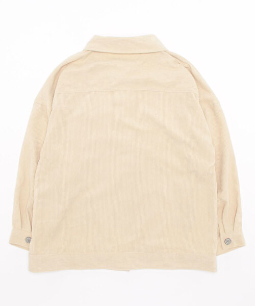 CECIL McBEE（セシルマクビー）の「コーデュロイジャケットオーバーサイズジャケット（デニムジャケット・レディース・モカ/ライトベージュ・MEDIUM/LARGE）」の3枚目の写真