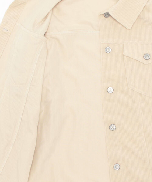 CECIL McBEE（セシルマクビー）の「コーデュロイジャケットオーバーサイズジャケット（デニムジャケット・レディース・モカ/ライトベージュ・MEDIUM/LARGE）」の4枚目の写真