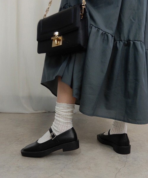 minia（ミニア）の「メリージェーンシューズ　◆（パンプス・レディース・ブラック/ブラウン/シルバー/アイボリー・LL/S/M/L）」の7枚目の写真