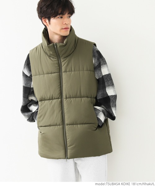 メンズスタンドカラー中綿ベスト（ダウンベスト）｜coca（coca