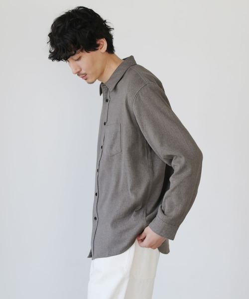 LIL VENDARS(リルヴェンダース)の「ライトフランネル 長袖チェックシャツ(Tシャツ/カットソー・メンズ・ブラウン系/レッド系/カーキ/杢グレー/ブラック系/ブルー系/ネイビー・M/L/LL)」の10枚目の写真