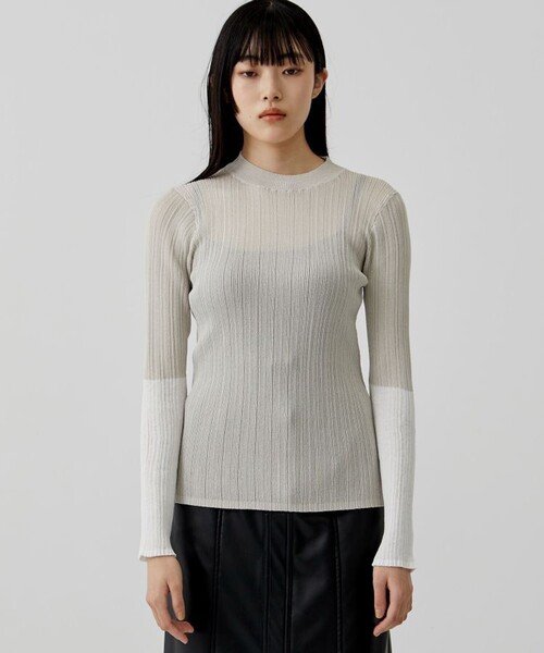 city（シティ）の「【CITY】ライトシアーランダムリブニット（ニット/セーター・レディース・ブラック/ライム/アイボリー・FREE）」の17枚目の写真