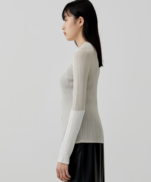 city（シティ）の「【CITY】ライトシアーランダムリブニット（ニット/セーター・レディース・ブラック/ライム/アイボリー・FREE）」の19枚目の写真