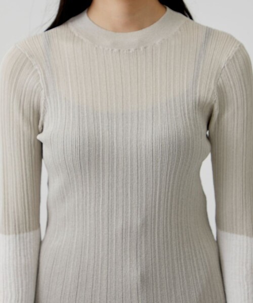 city（シティ）の「【CITY】ライトシアーランダムリブニット（ニット/セーター・レディース・ブラック/ライム/アイボリー・FREE）」の7枚目の写真