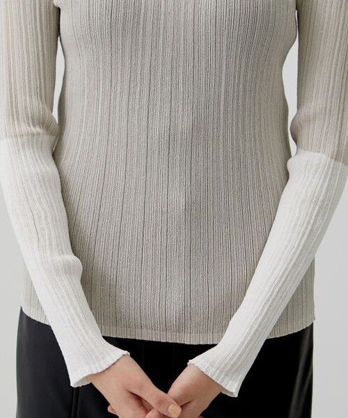 city（シティ）の「【CITY】ライトシアーランダムリブニット（ニット/セーター・レディース・ブラック/ライム/アイボリー・FREE）」の13枚目の写真