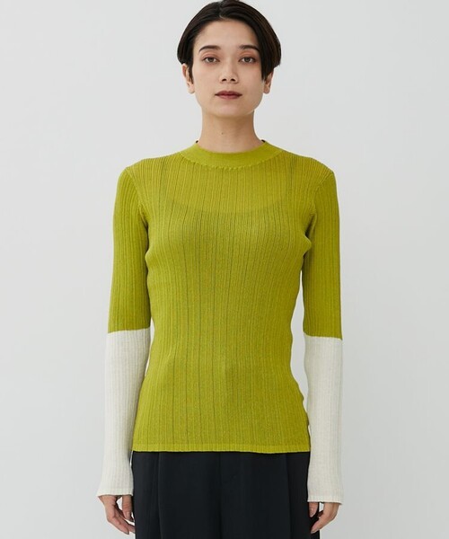 city（シティ）の「【CITY】ライトシアーランダムリブニット（ニット/セーター・レディース・ブラック/ライム/アイボリー・FREE）」の14枚目の写真