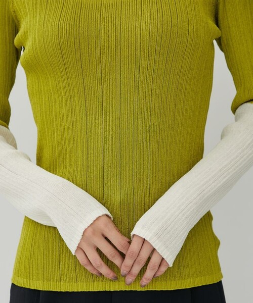 city（シティ）の「【CITY】ライトシアーランダムリブニット（ニット/セーター・レディース・ブラック/ライム/アイボリー・FREE）」の18枚目の写真