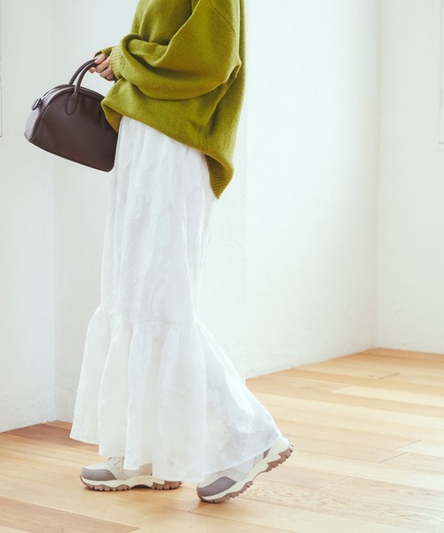 ANGIE VINTAGE by meg(アンジーヴィンテージバイメグ)の「【megコラボ】シアージャガードティアードスカート(スカート・レディース・ホワイト/ブラック/アイボリー・FREE)」の22枚目の写真